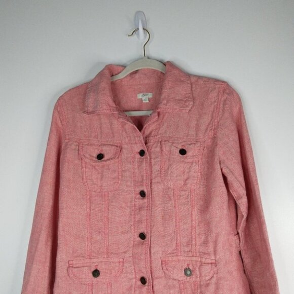 J.jill Linen Button-down Jacket Top | Size XS - Picture 2 of 8
